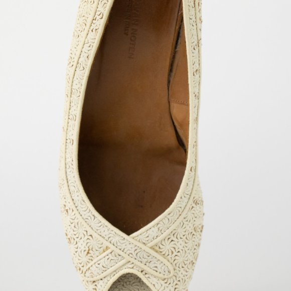 Dries Van Noten Peep Toe Wedges - Picture 8 of 11